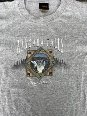 Niagara Falls Graphic Tee, Vintage Single Stitch- Gray